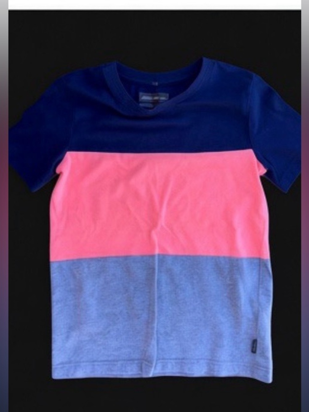 Eddie Bauer Boys Colorblock Tee - Navy, Coral, Gray